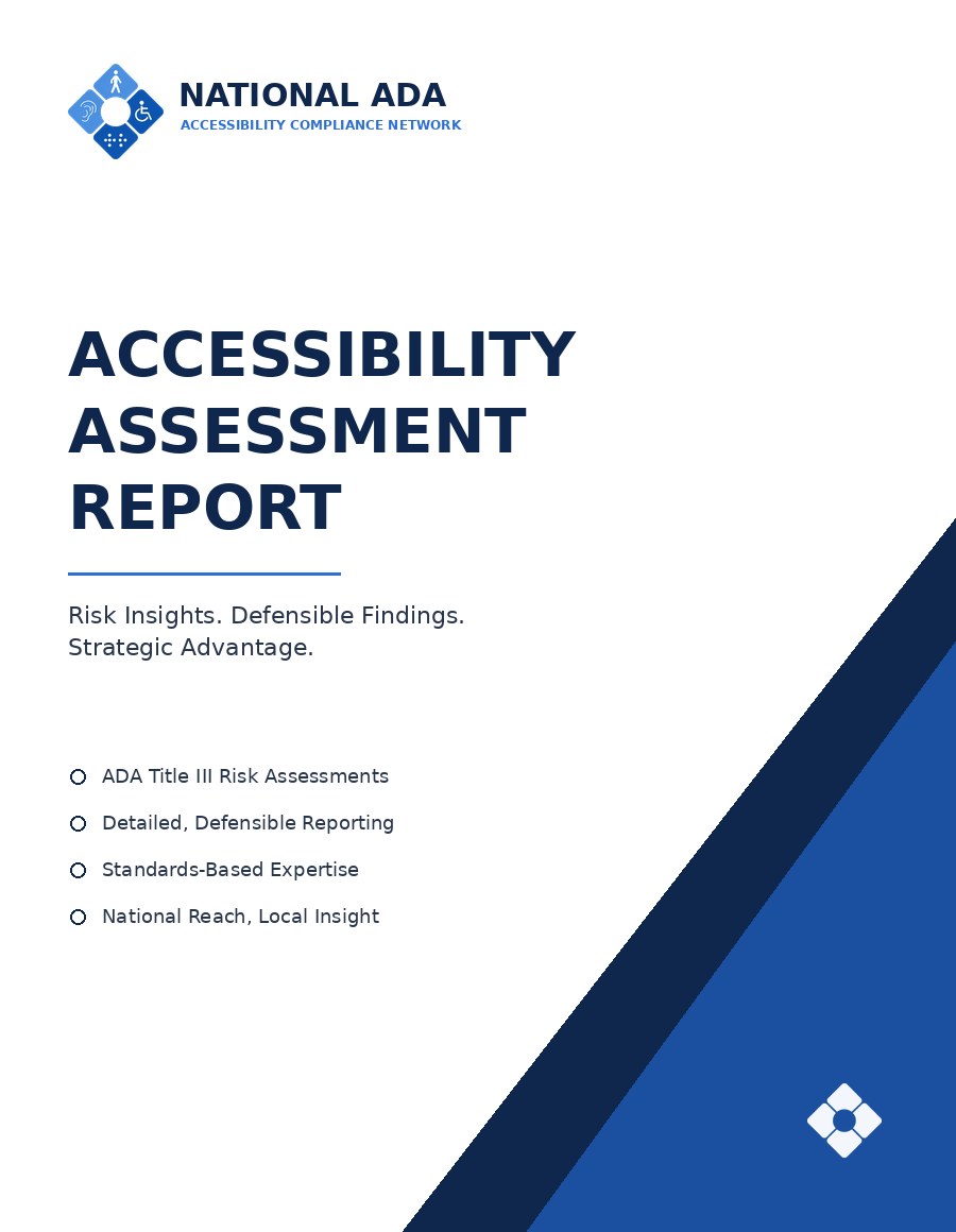 Sample National ADA report cover